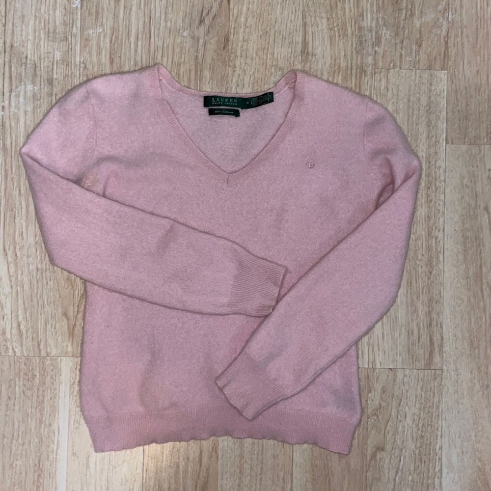 Ralph Lauren collection pink 100% cashmere sweater